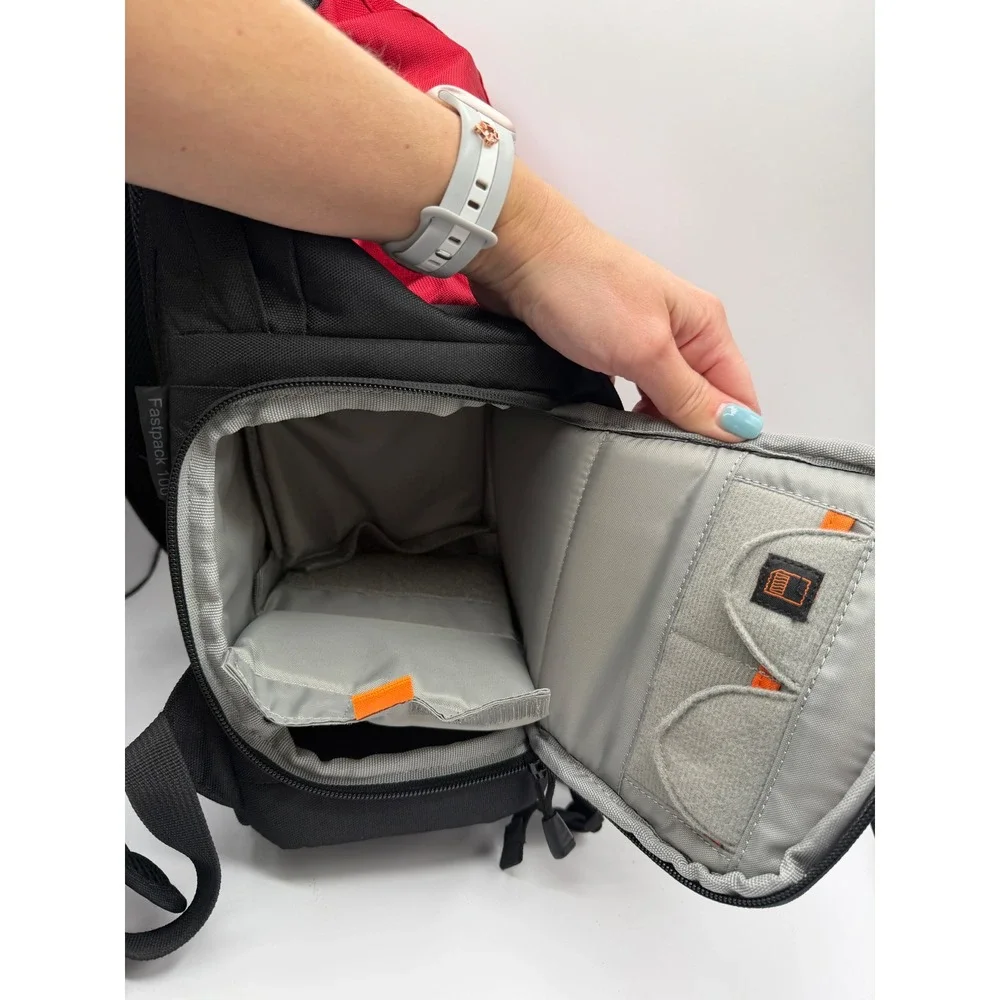 Lowepro Fastpack 100 Camera Backpack Unisex Small Red Black‎ DSLR Travel Bag